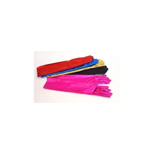 GUANTES LARGO METALIZADOS (FUCCIA)