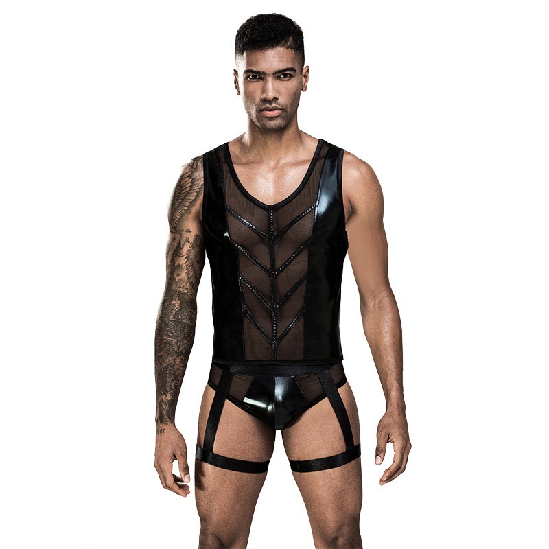 conjunto-brief-con-portaligas-y-camiseta-wetlook-7233 conjunto brief con portaligas y camiseta wetlook 7233 2