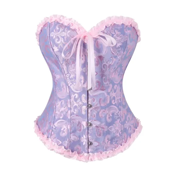 CORSET VICTORIANO ROSA Y LILA