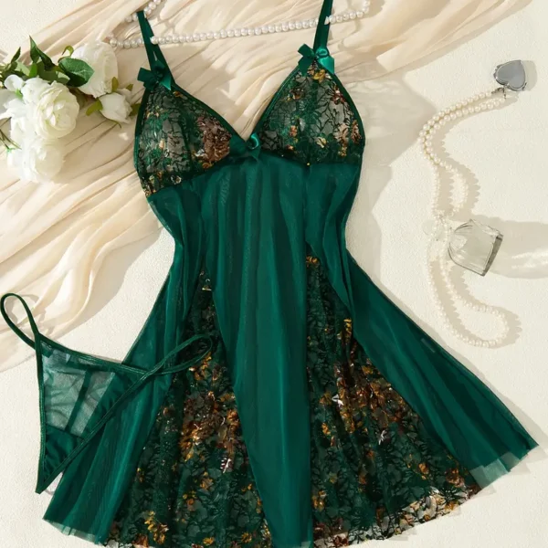 BABYDOLL VERDE ESTAMPADO